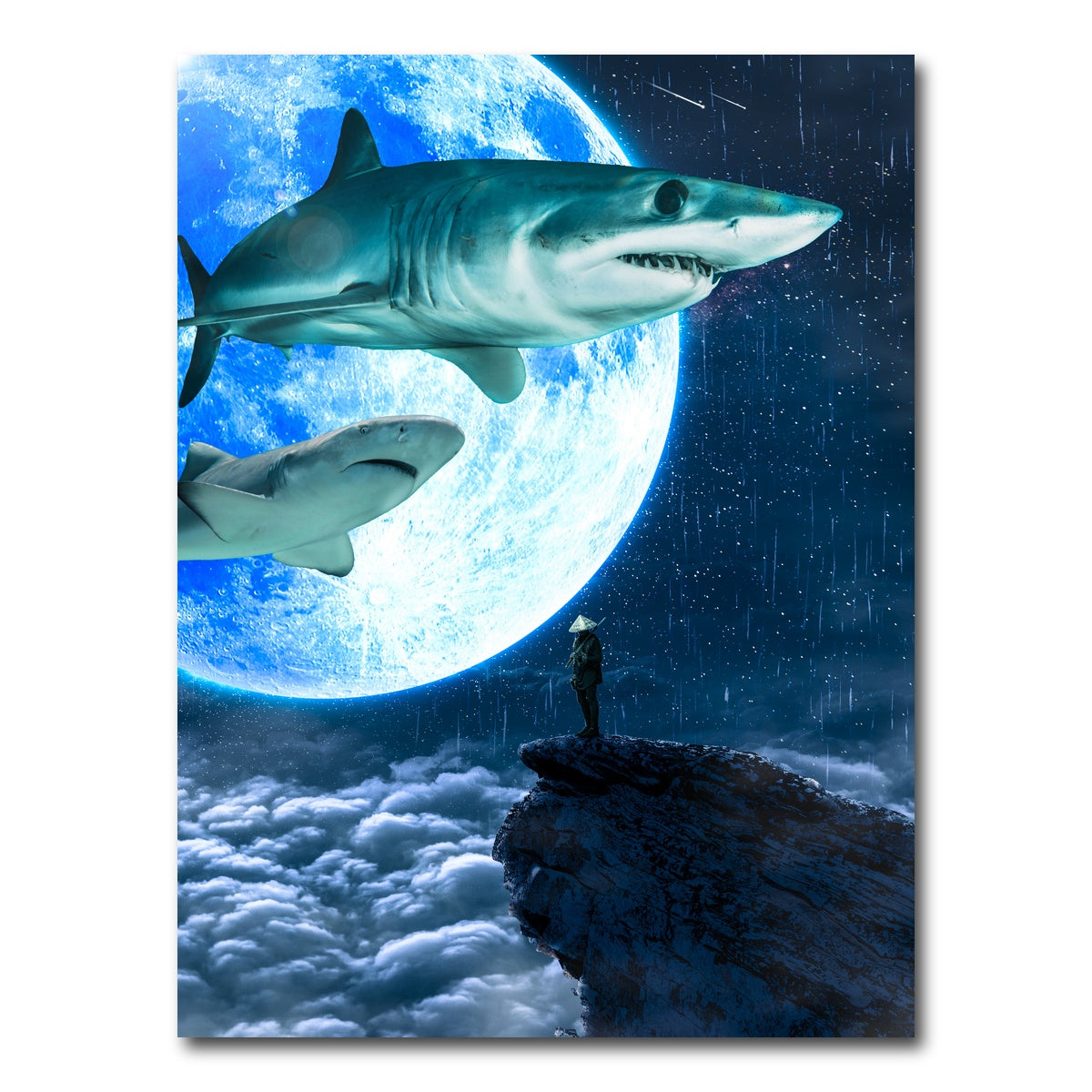 AUTO-MOCKUP WHITE | Shark Moon | 1 Piece | Gallery Wrap Canvas | group=3x4