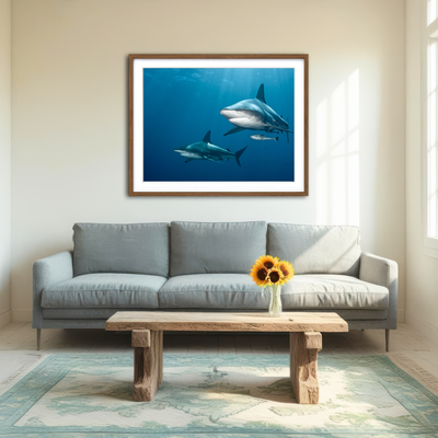 AUTO-MOCKUP ROOM | Shark Pair Wall Art