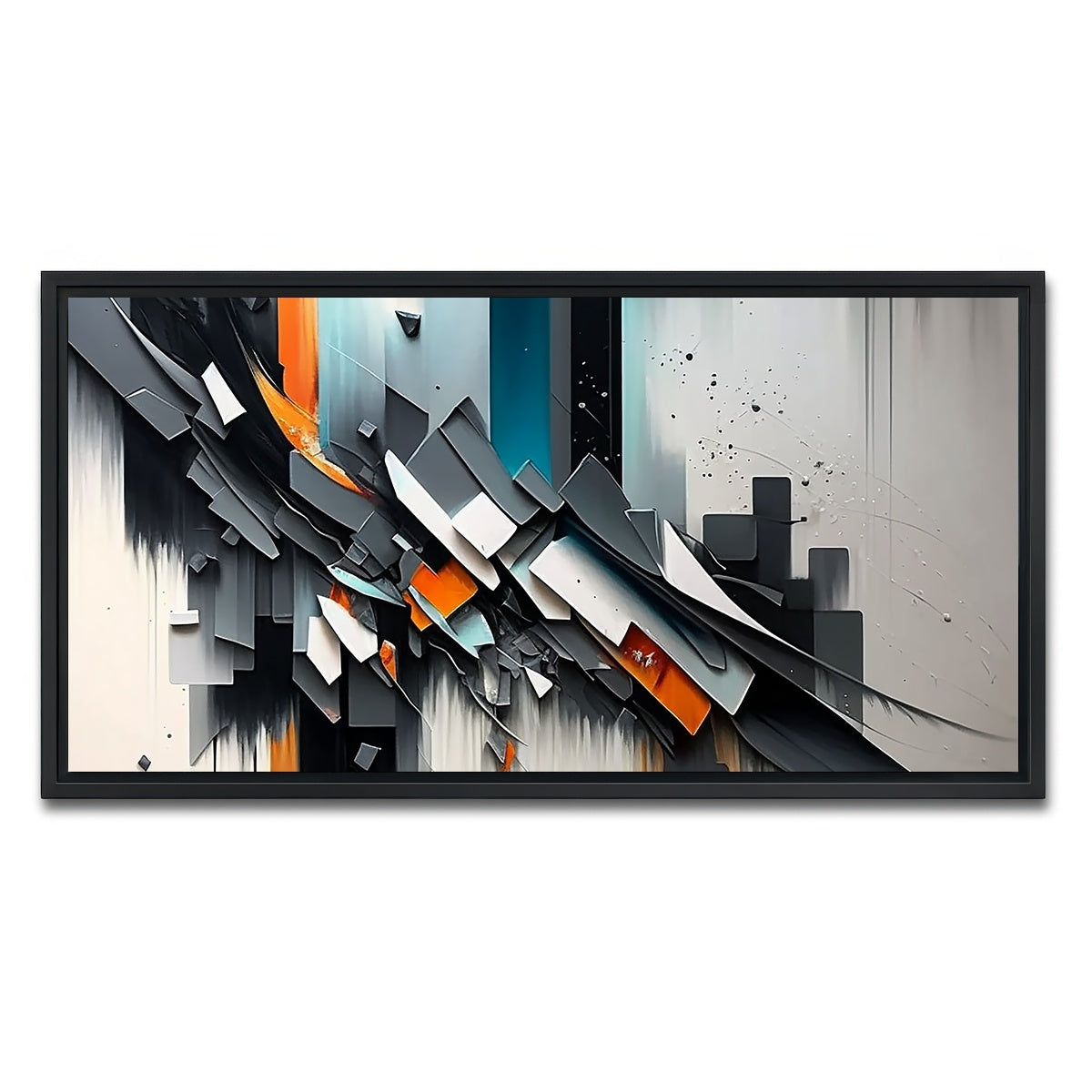 AUTO-MOCKUP WHITE | Shattered Embers | 1 Piece | Black Framed Canvas | group=2x1