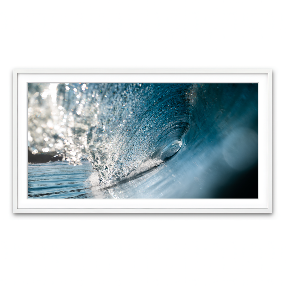 Framed Print 2x1 White