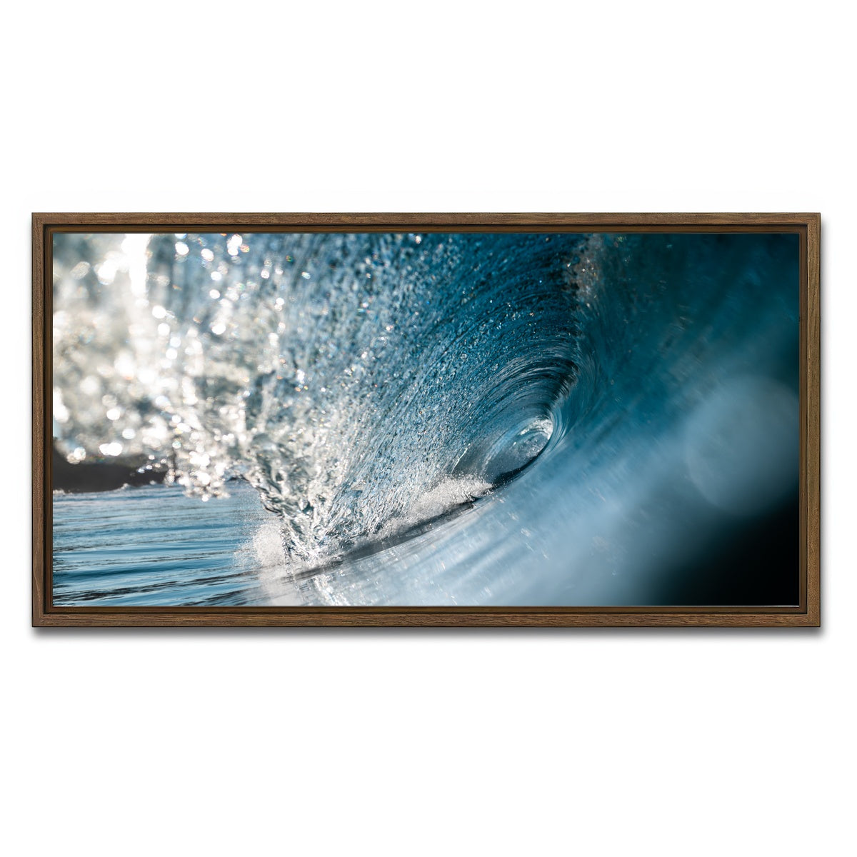 AUTO-MOCKUP WHITE | Shattered Glass | 1 Piece | Walnut Framed Canvas | group=2x1