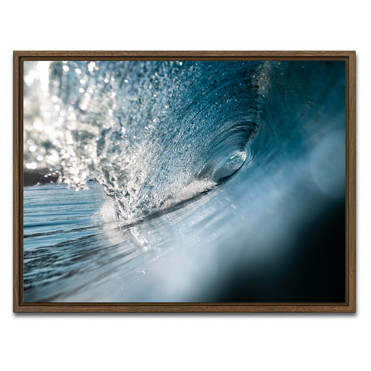 AUTO-MOCKUP WHITE | Shattered Glass | 1 Piece | Walnut Framed Canvas | group=4x3