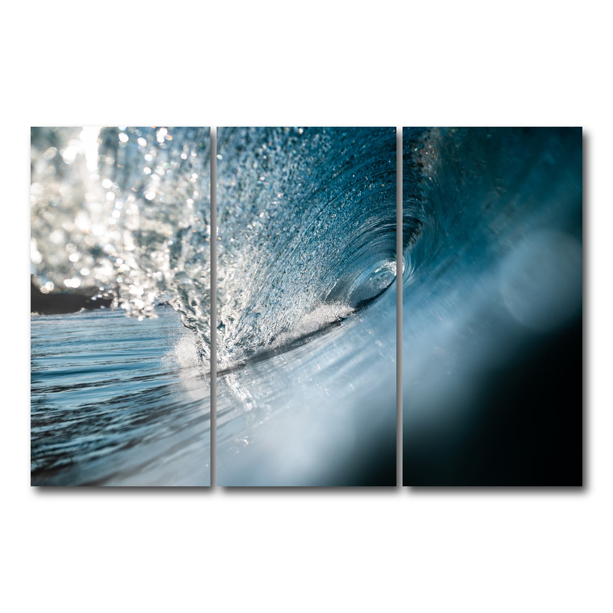 AUTO-MOCKUP WHITE | Shattered Glass | 3 Piece | Gallery Wrap Canvas | group=12x24