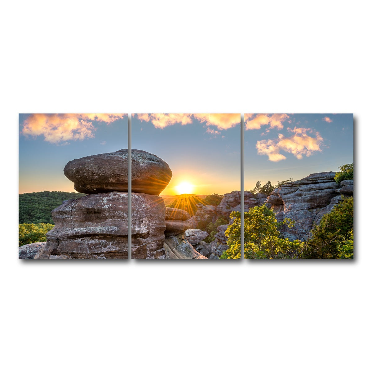 AUTO-MOCKUP WHITE | Shawnee National Forest - Garden of the Gods | 3 Piece | Gallery Wrap Canvas | group=18x24