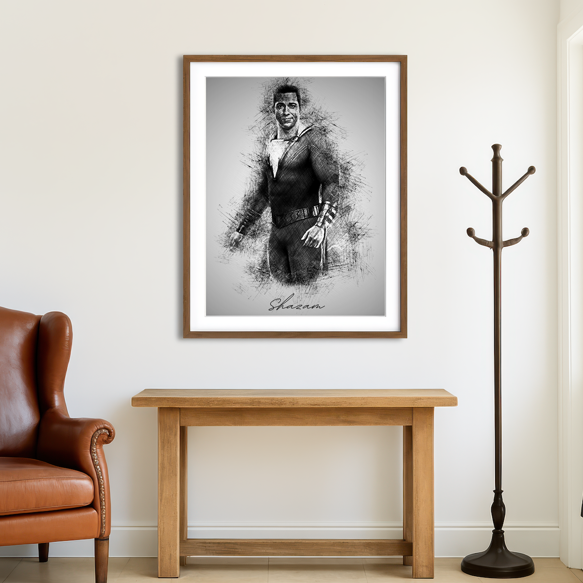 AUTO-MOCKUP ROOM | Shazam Wall Art