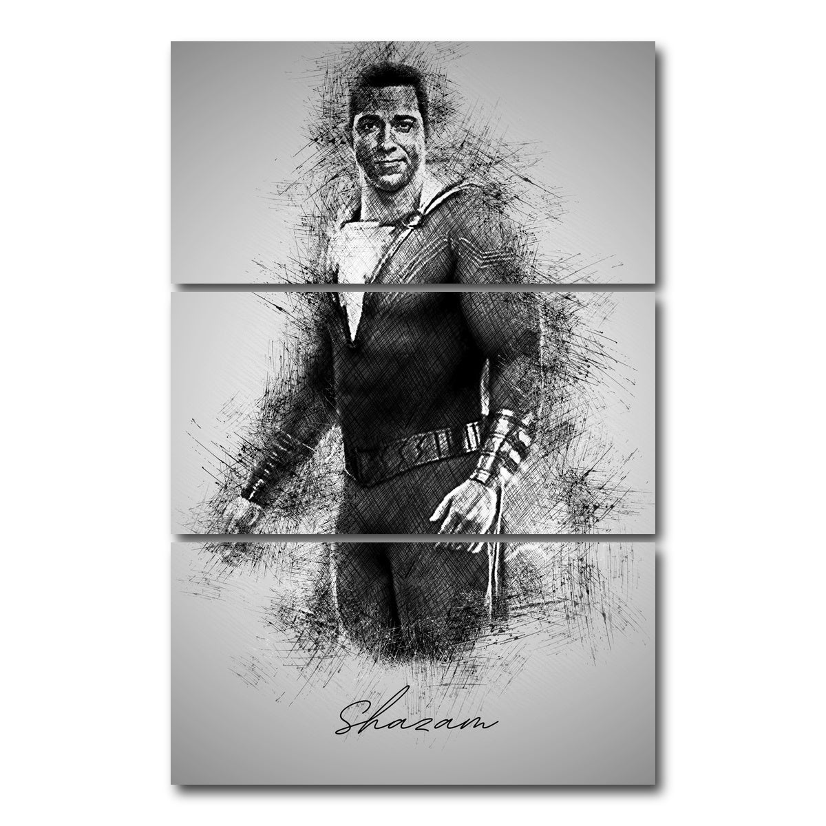 AUTO-MOCKUP WHITE | Shazam | 3 Piece | Gallery Wrap Canvas | group=12x24_stacked