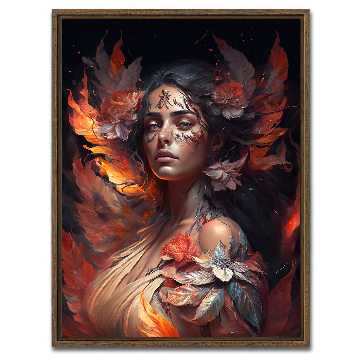 AUTO-MOCKUP WHITE | She Creates Sparks | 1 Piece | Walnut Framed Canvas | group=3x4