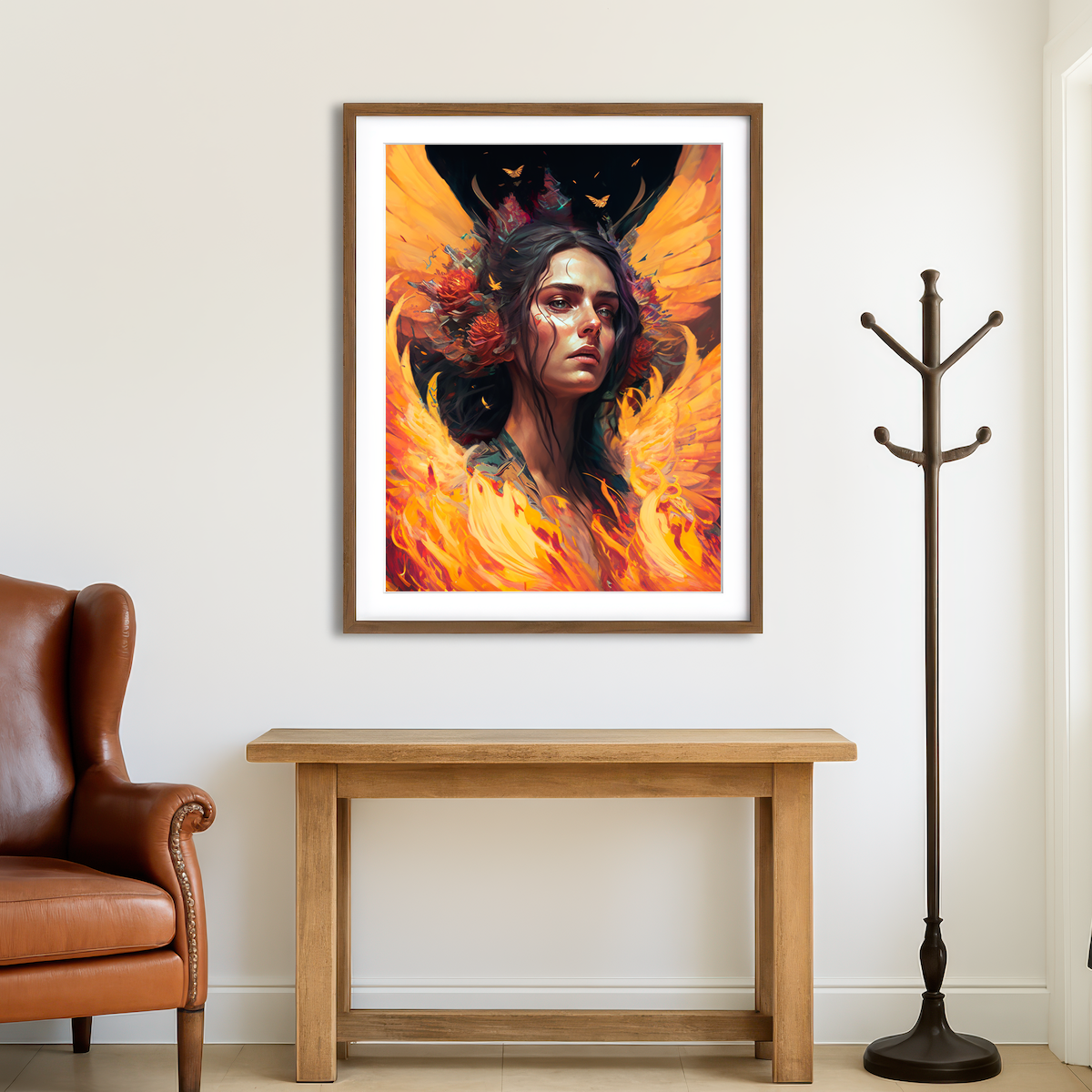 AUTO-MOCKUP ROOM | She's On Fire Wall Art