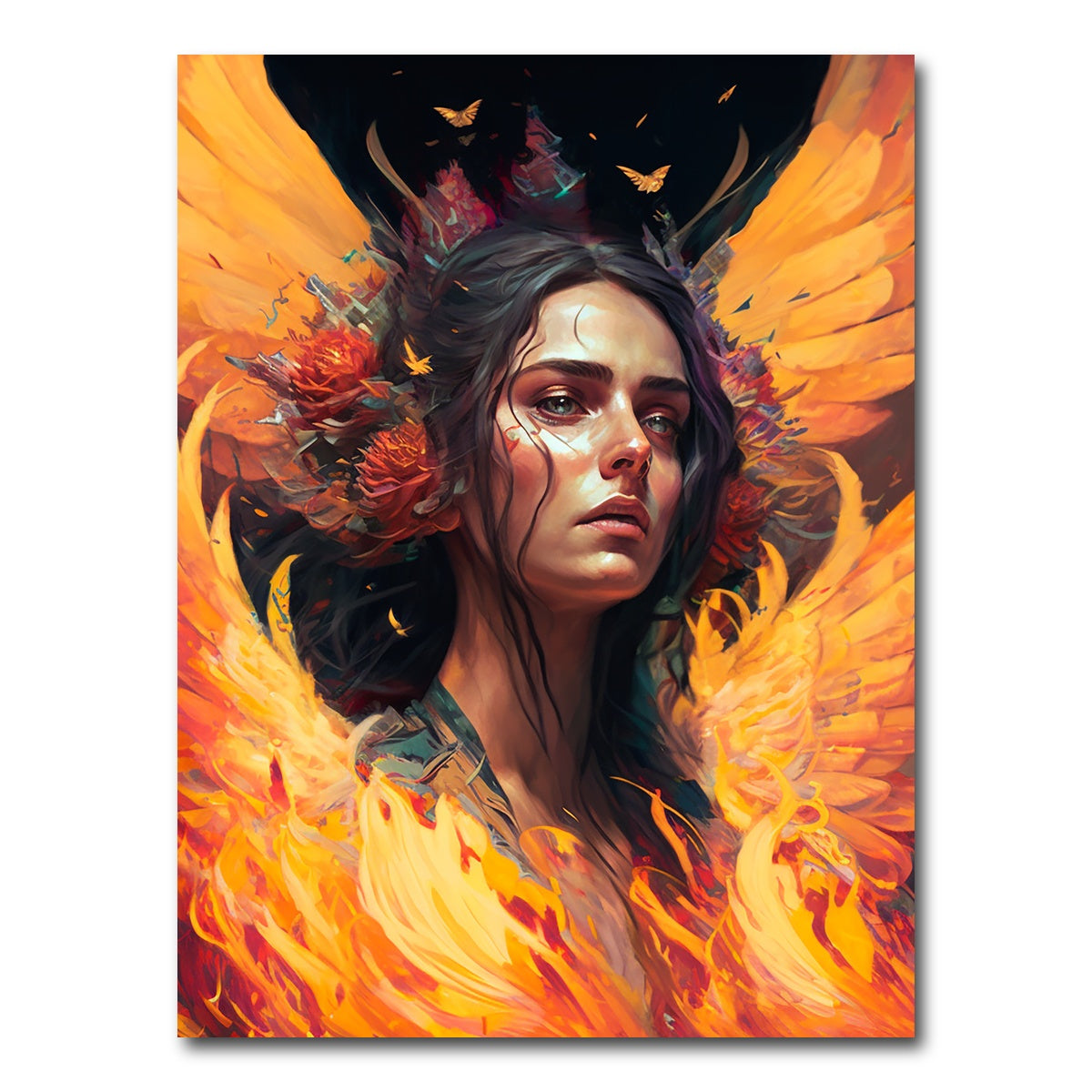 AUTO-MOCKUP WHITE | She's on Fire | 1 Piece | Gallery Wrap Canvas | group=3x4
