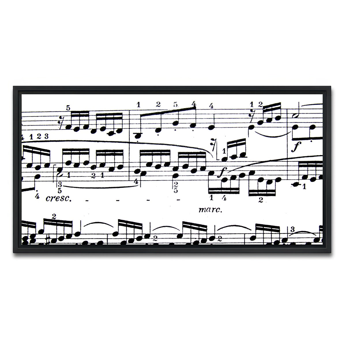 AUTO-MOCKUP WHITE | Sheet Music | 1 Piece | Black Framed Canvas | group=2x1
