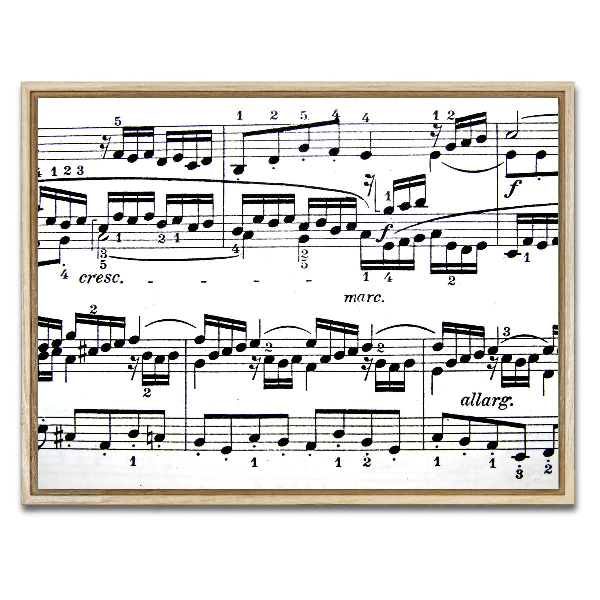 AUTO-MOCKUP WHITE | Sheet Music | 1 Piece | Natural Framed Canvas | group=4x3