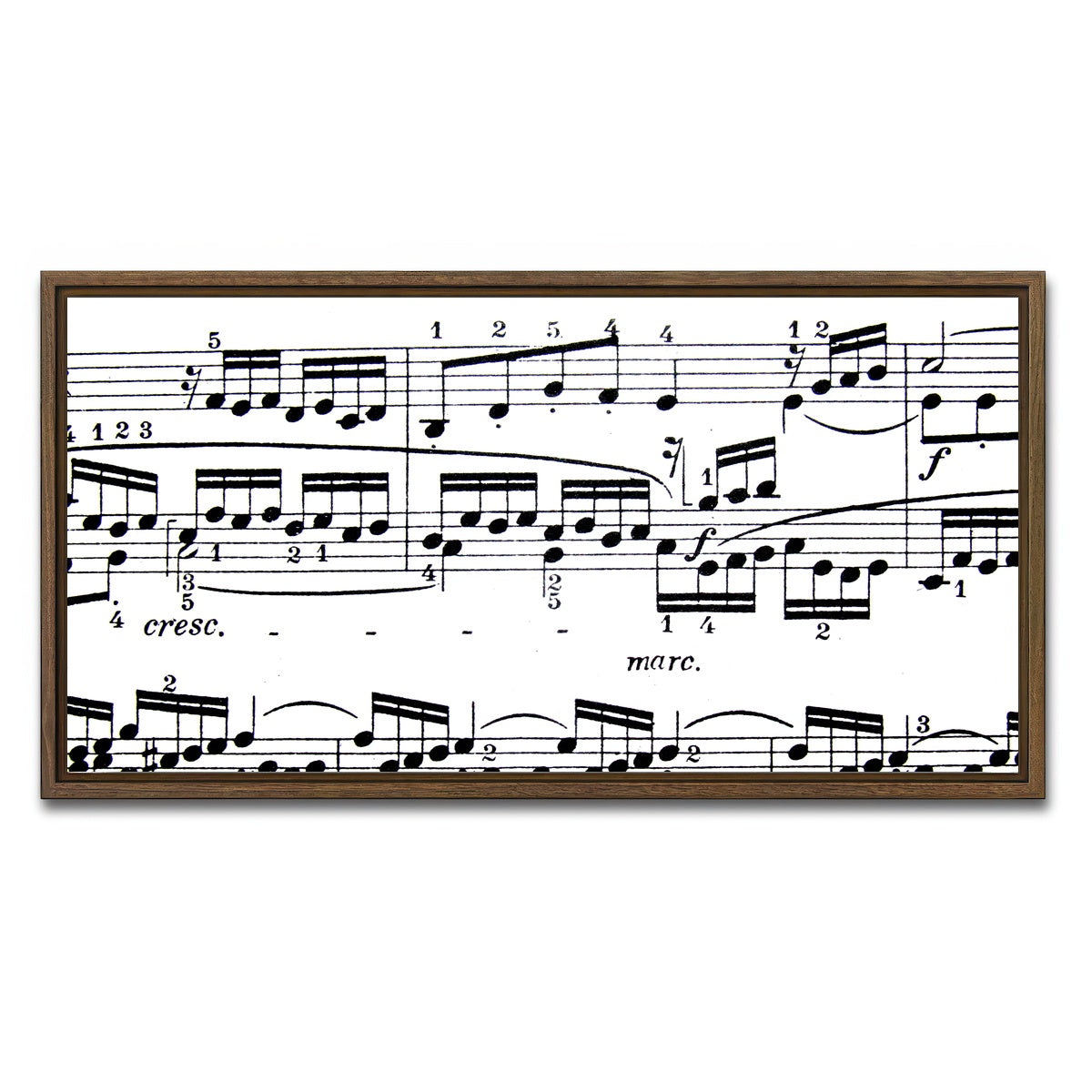 AUTO-MOCKUP WHITE | Sheet Music | 1 Piece | Walnut Framed Canvas | group=2x1