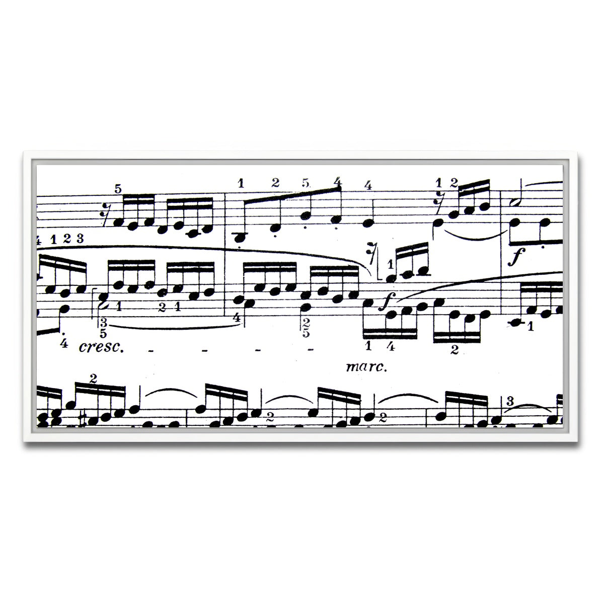 AUTO-MOCKUP WHITE | Sheet Music | 1 Piece | White Framed Canvas | group=2x1