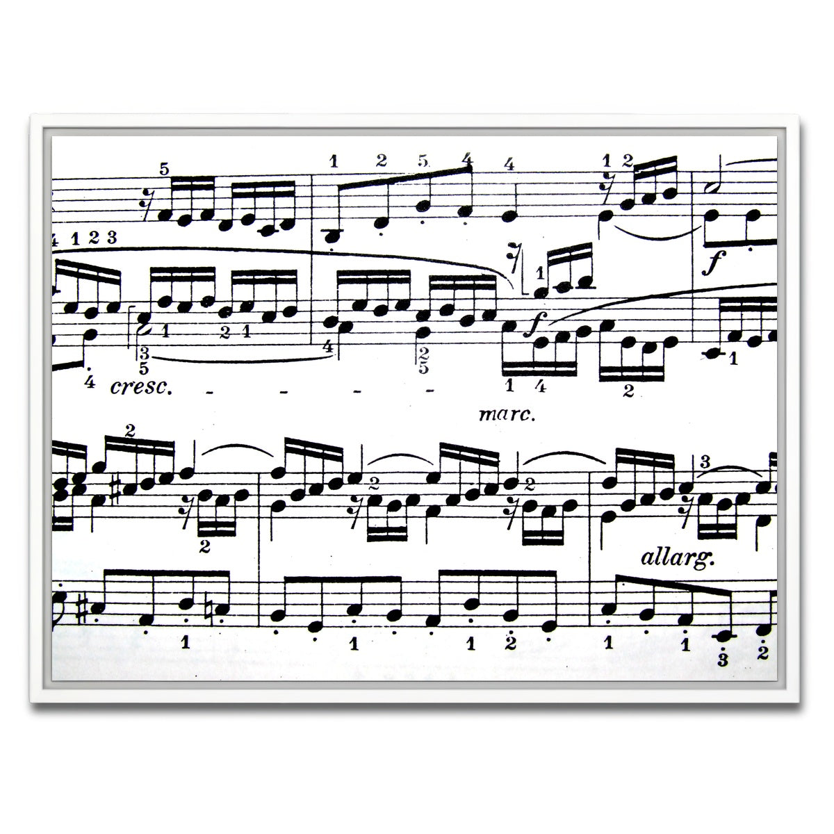 AUTO-MOCKUP WHITE | Sheet Music | 1 Piece | White Framed Canvas | group=4x3