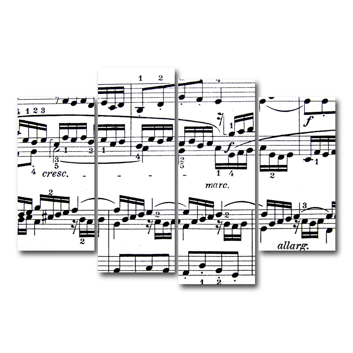 AUTO-MOCKUP WHITE | Sheet Music | 4 Piece | Gallery Wrap Canvas | group=4_short
