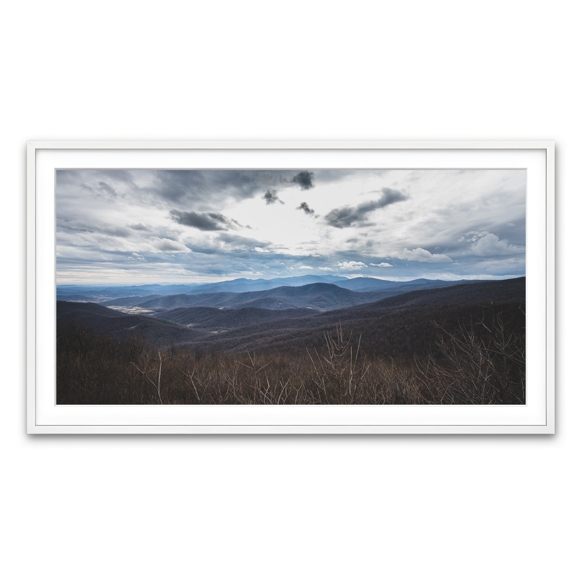 Framed Print 2x1 White