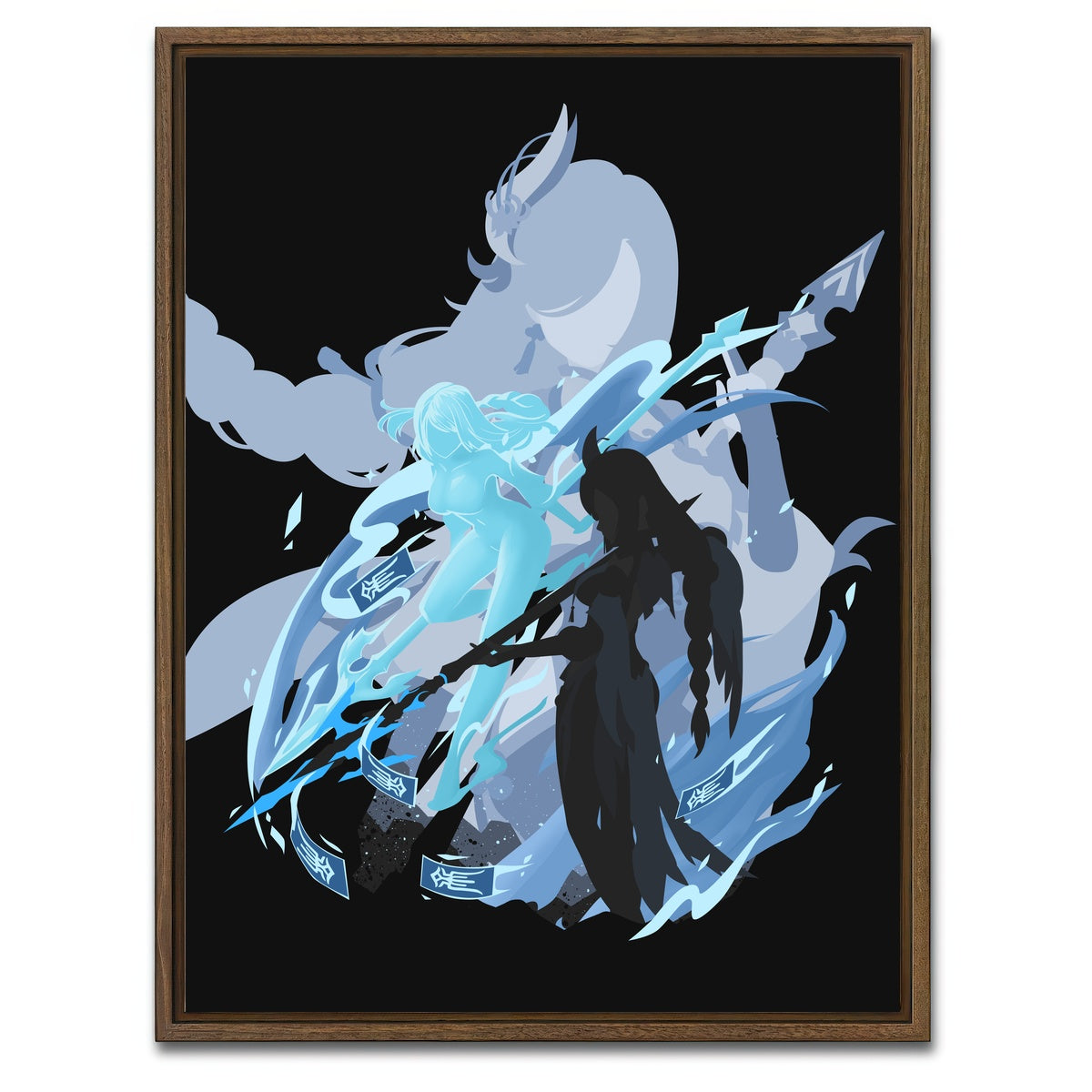 AUTO-MOCKUP WHITE | Shenhe | 1 Piece | Walnut Framed Canvas | group=3x4