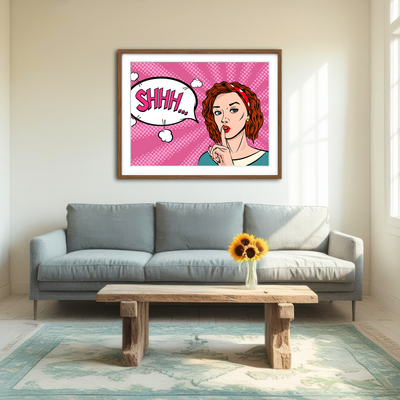 AUTO-MOCKUP ROOM | Shhh Wall Art