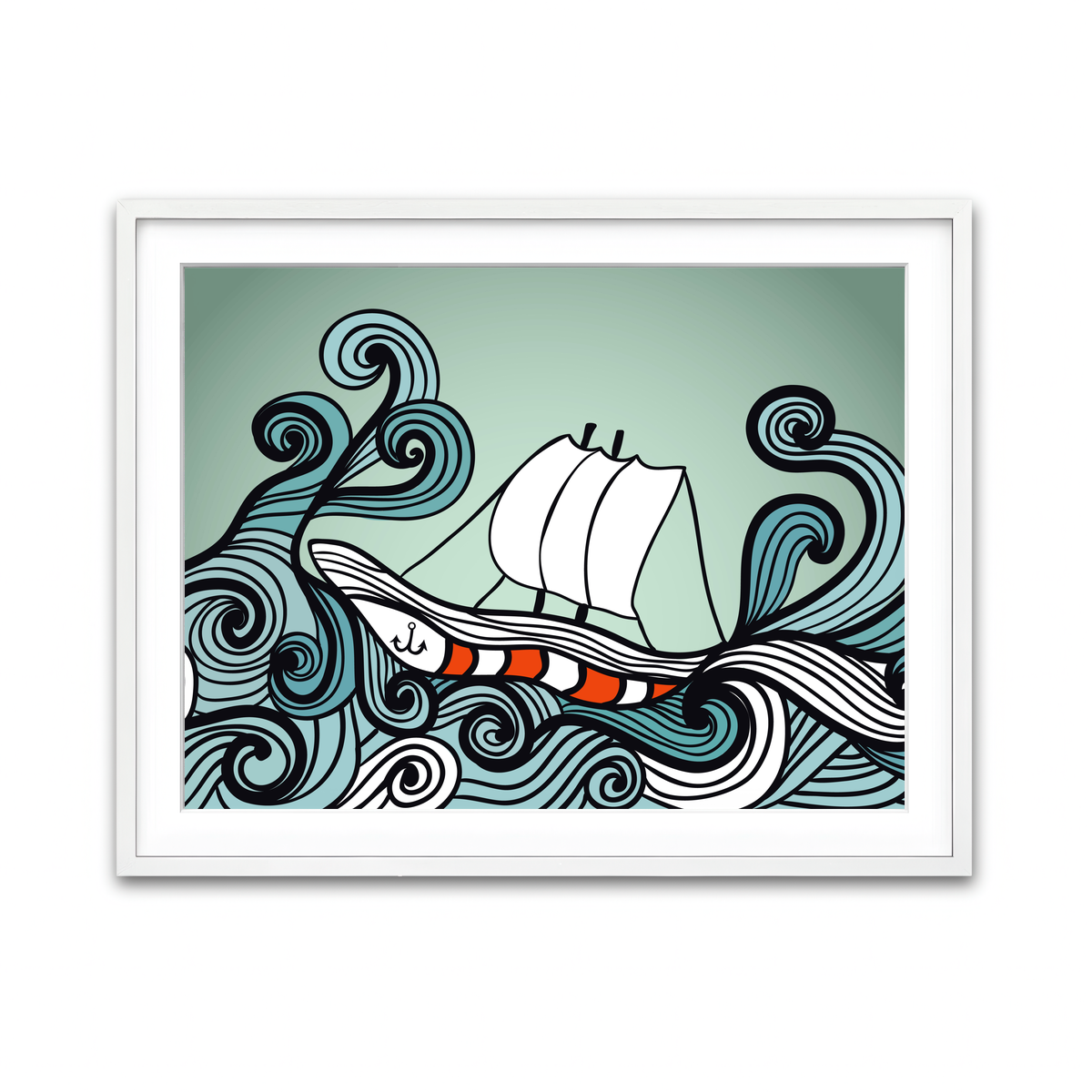 Framed Print 4x3 White