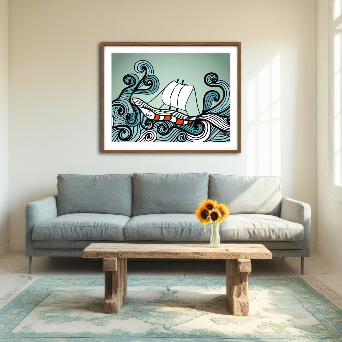 AUTO-MOCKUP ROOM | Ship Art Wall Art