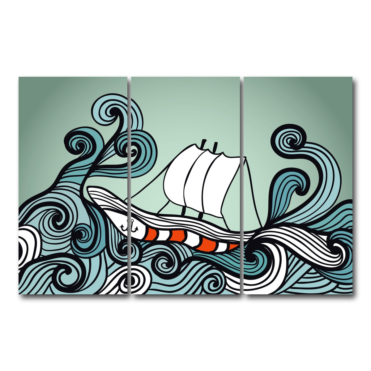 AUTO-MOCKUP WHITE | Ship Art | 3 Piece | Gallery Wrap Canvas | group=12x24