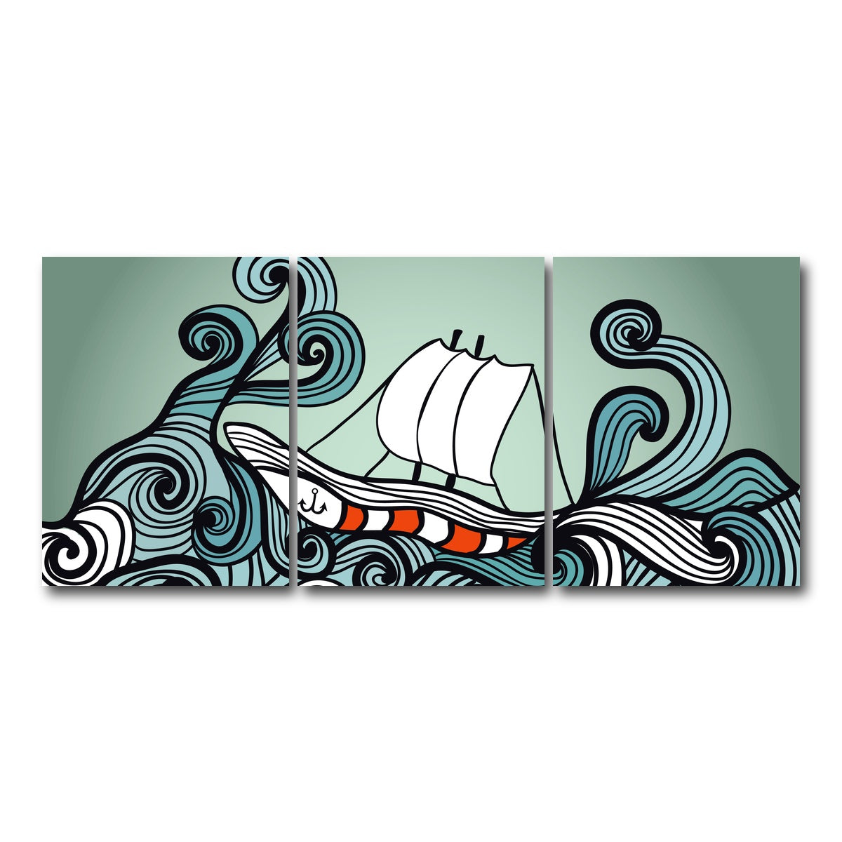 AUTO-MOCKUP WHITE | Ship Art | 3 Piece | Gallery Wrap Canvas | group=18x24