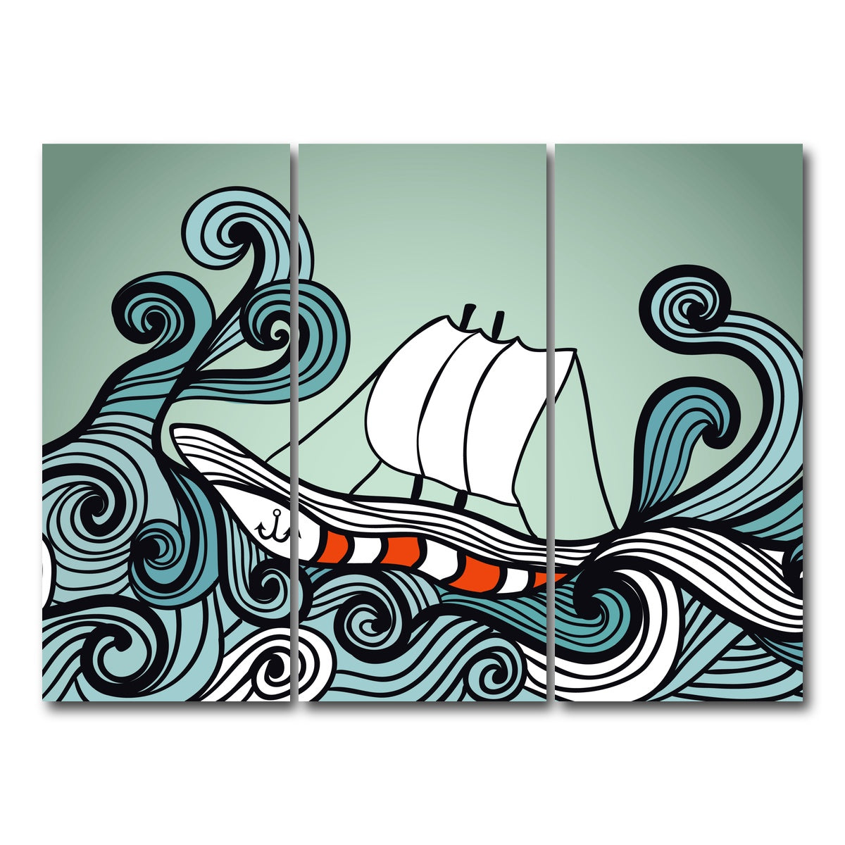 AUTO-MOCKUP WHITE | Ship Art | 3 Piece | Gallery Wrap Canvas | group=8x18