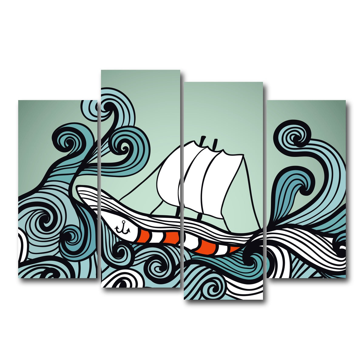 AUTO-MOCKUP WHITE | Ship Art | 4 Piece | Gallery Wrap Canvas | group=4_normal