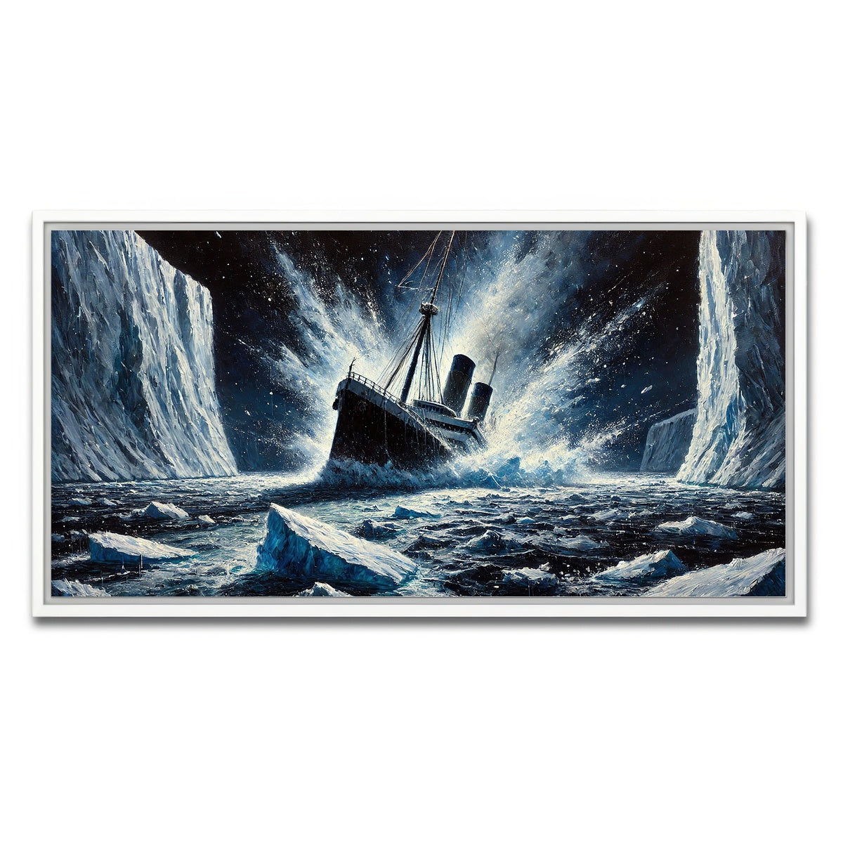 AUTO-MOCKUP WHITE | Ship Iceberg | 1 Piece | White Framed Canvas | group=2x1
