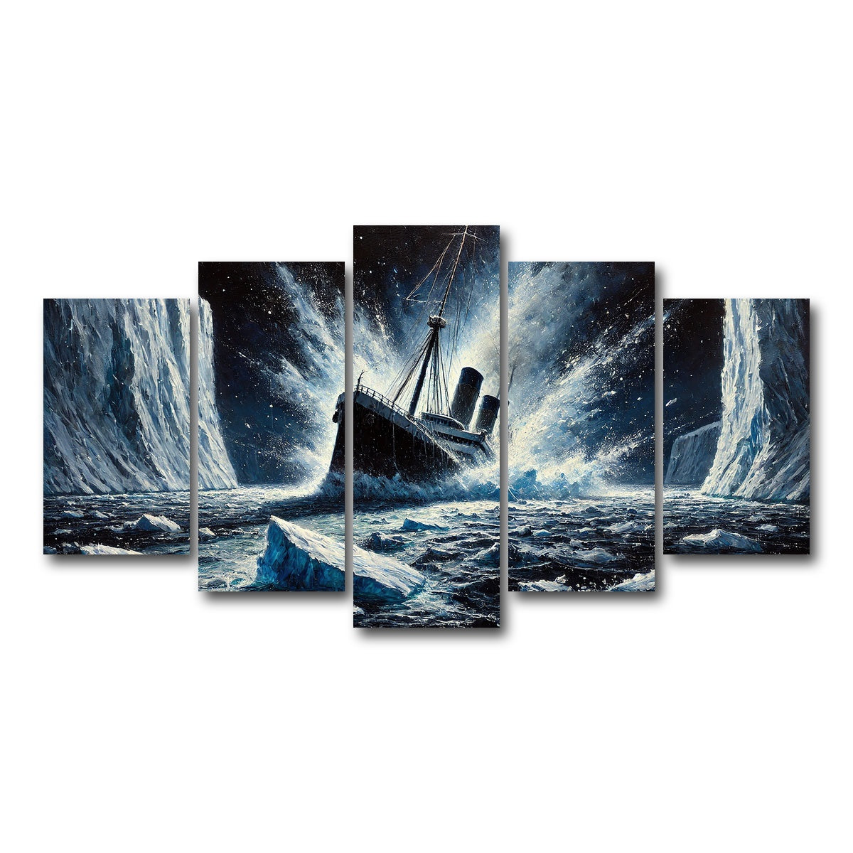 AUTO-MOCKUP WHITE | Ship Iceberg | 5 Piece | Gallery Wrap Canvas | group=5_normal