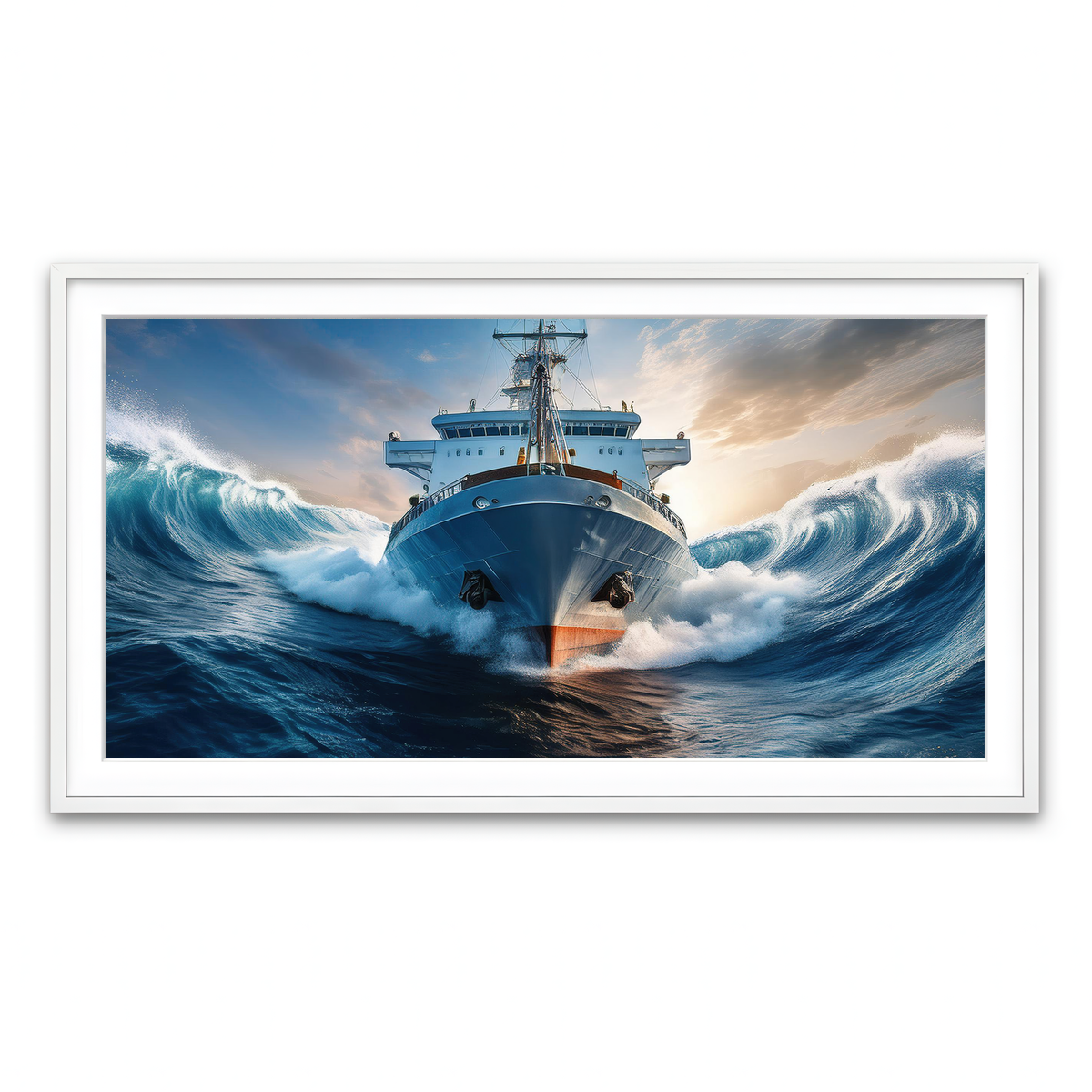 Framed Print 2x1 White