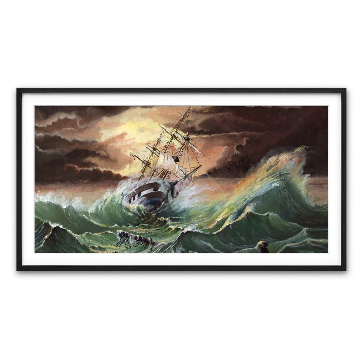 Framed Print 2x1 Black