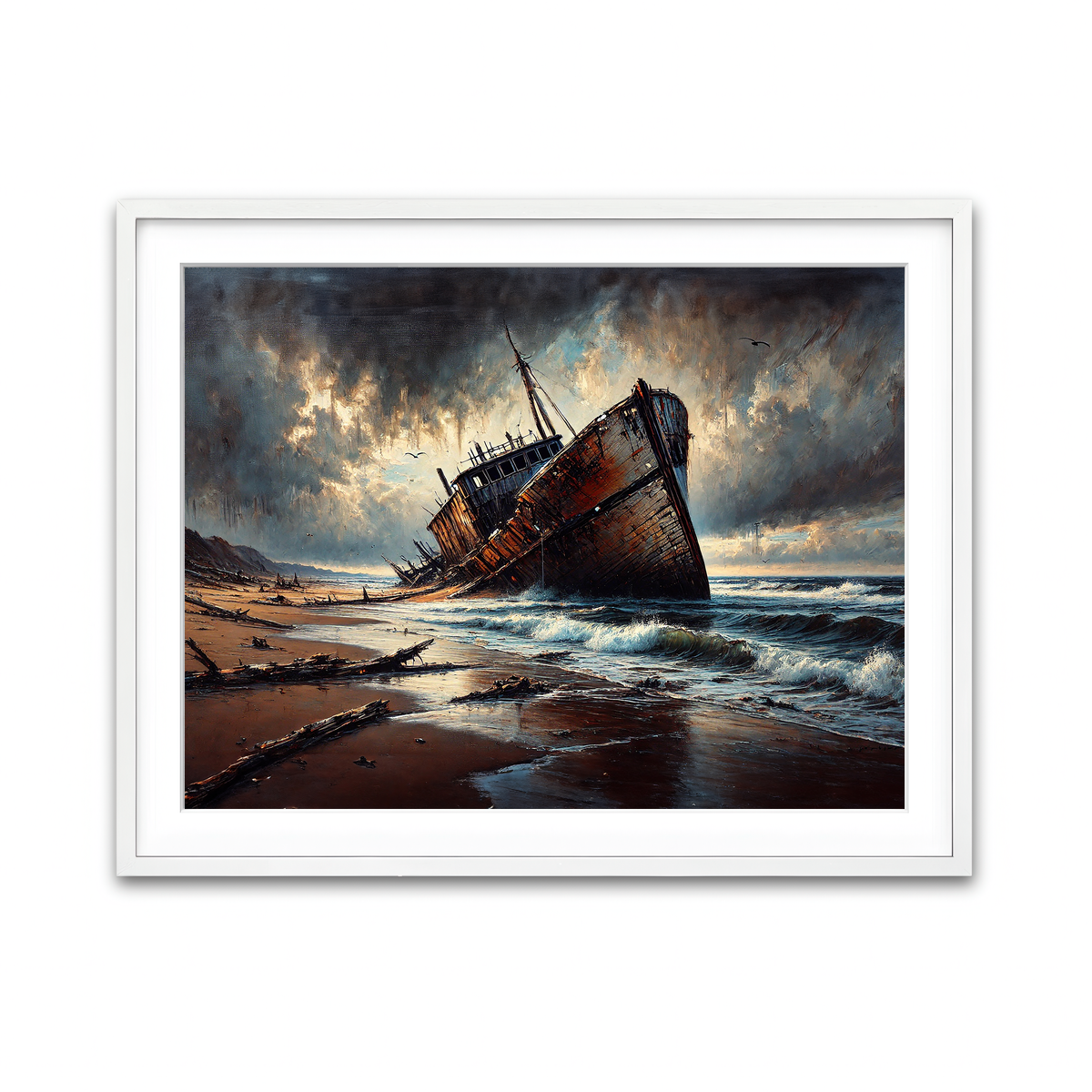 Framed Print 4x3 White