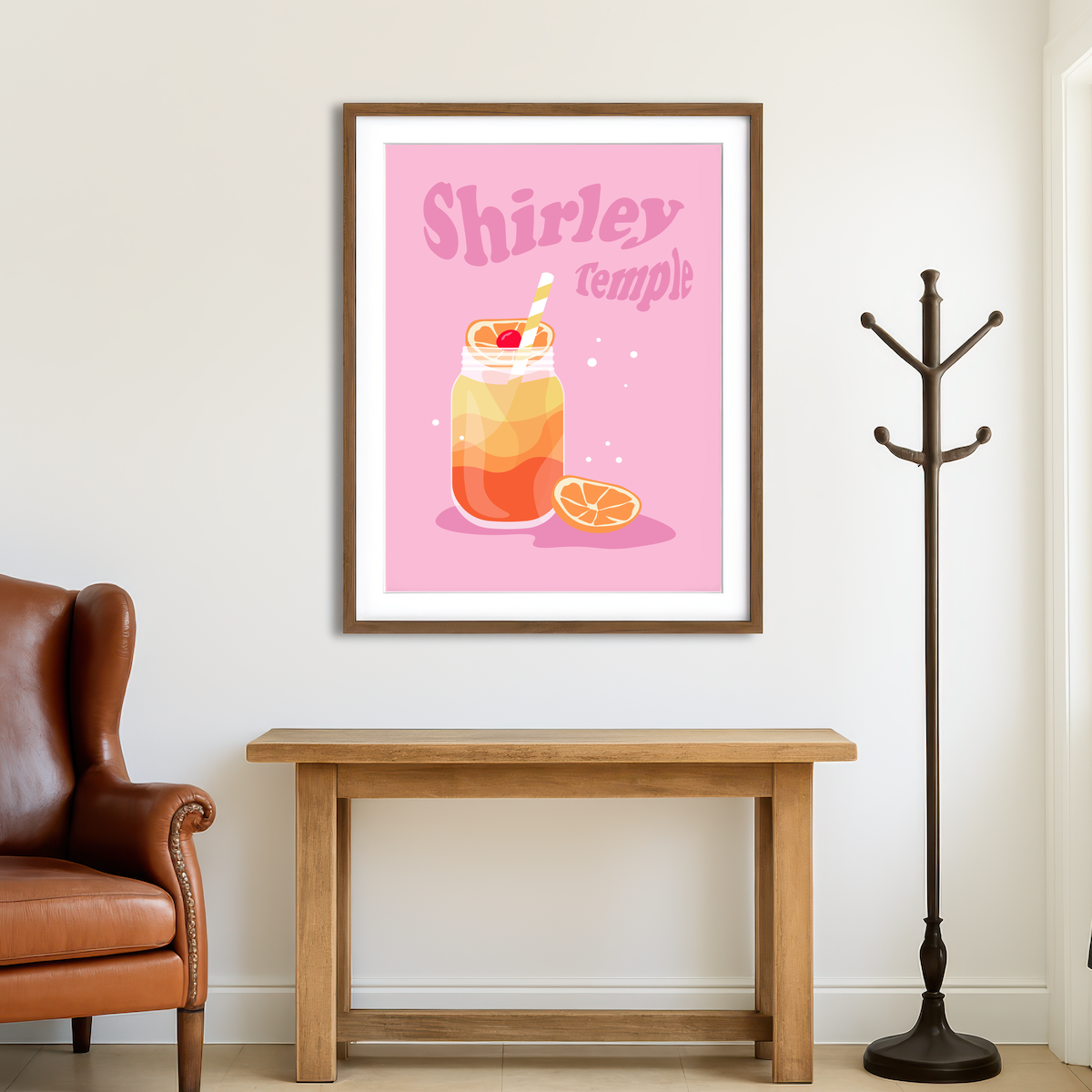 AUTO-MOCKUP ROOM | Shirley Temple Orange Wall Art