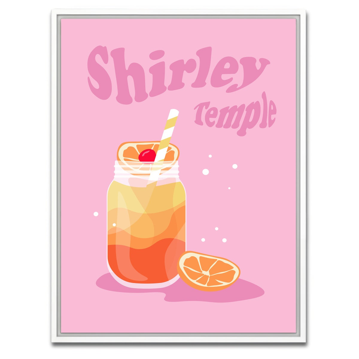 AUTO-MOCKUP WHITE | Shirley Temple Orange | 1 Piece | White Framed Canvas | group=3x4