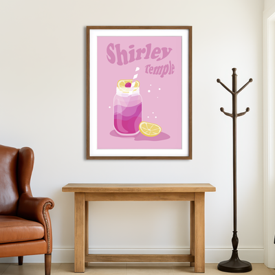 AUTO-MOCKUP ROOM | Shirley Temple Pink Wall Art