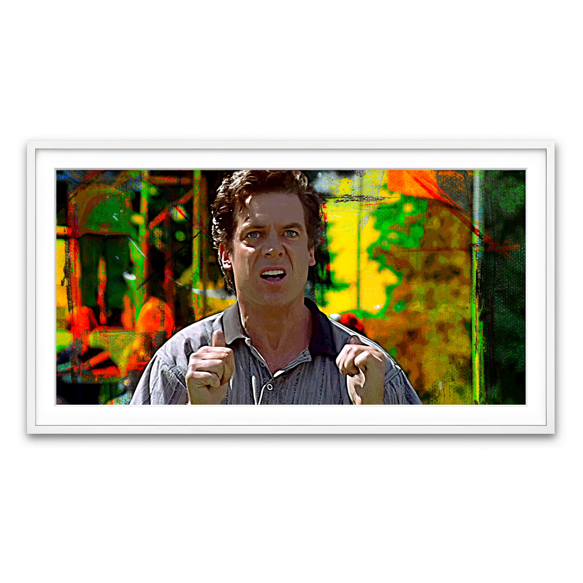 Framed Print 2x1 White