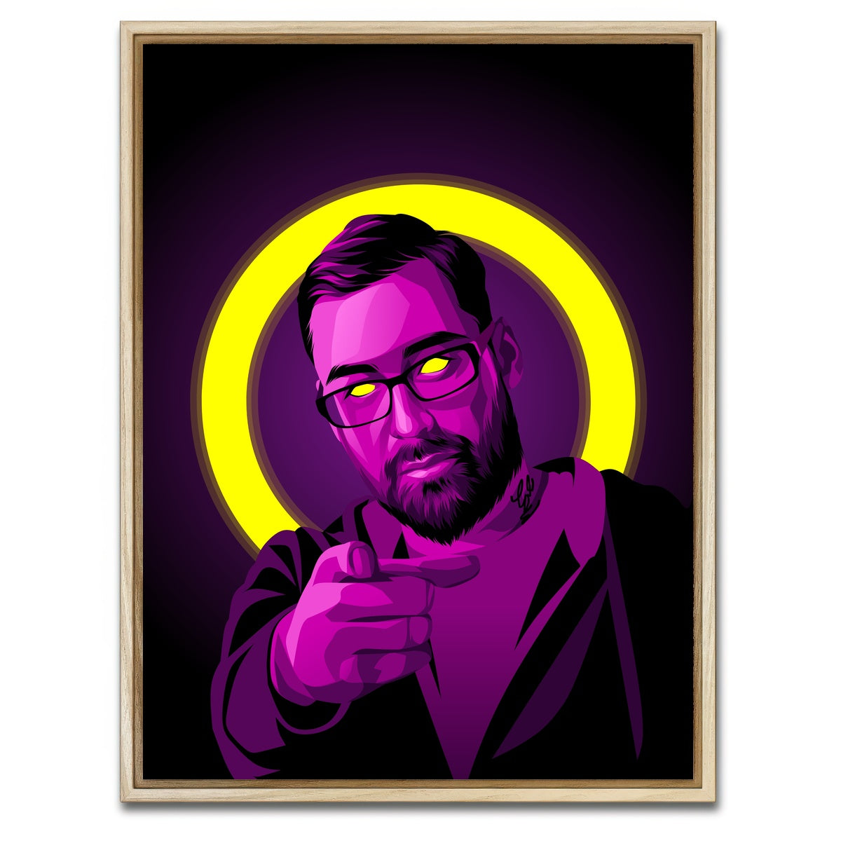 AUTO-MOCKUP WHITE | Sido Rapper | 1 Piece | Natural Framed Canvas | group=3x4