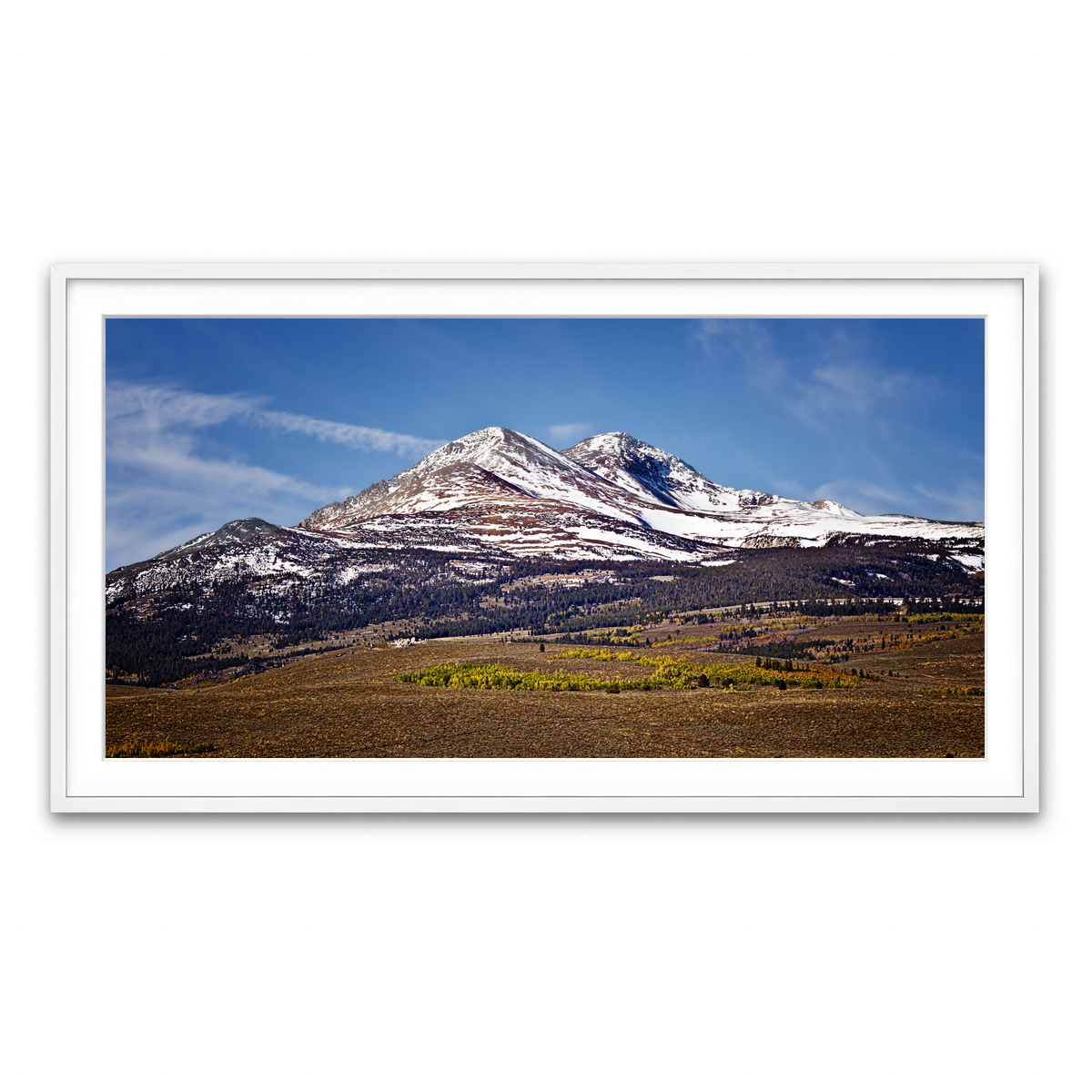 Framed Print 2x1 White