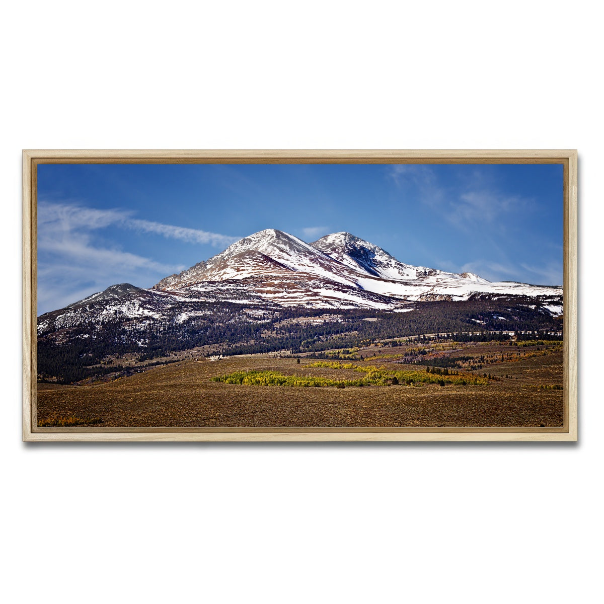 AUTO-MOCKUP WHITE | Sierra Nevada Mountains | 1 Piece | Natural Framed Canvas | group=2x1