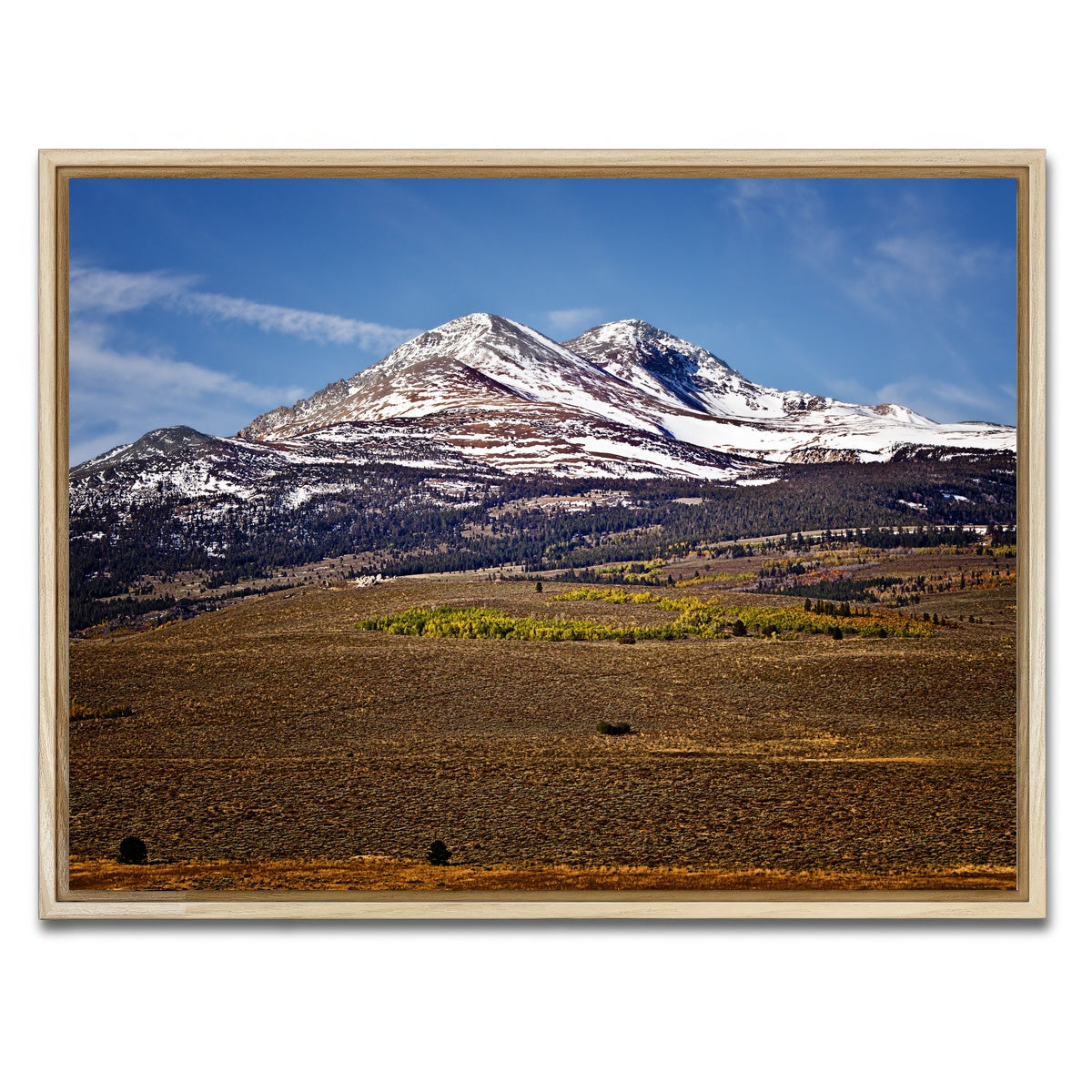 AUTO-MOCKUP WHITE | Sierra Nevada Mountains | 1 Piece | Natural Framed Canvas | group=4x3