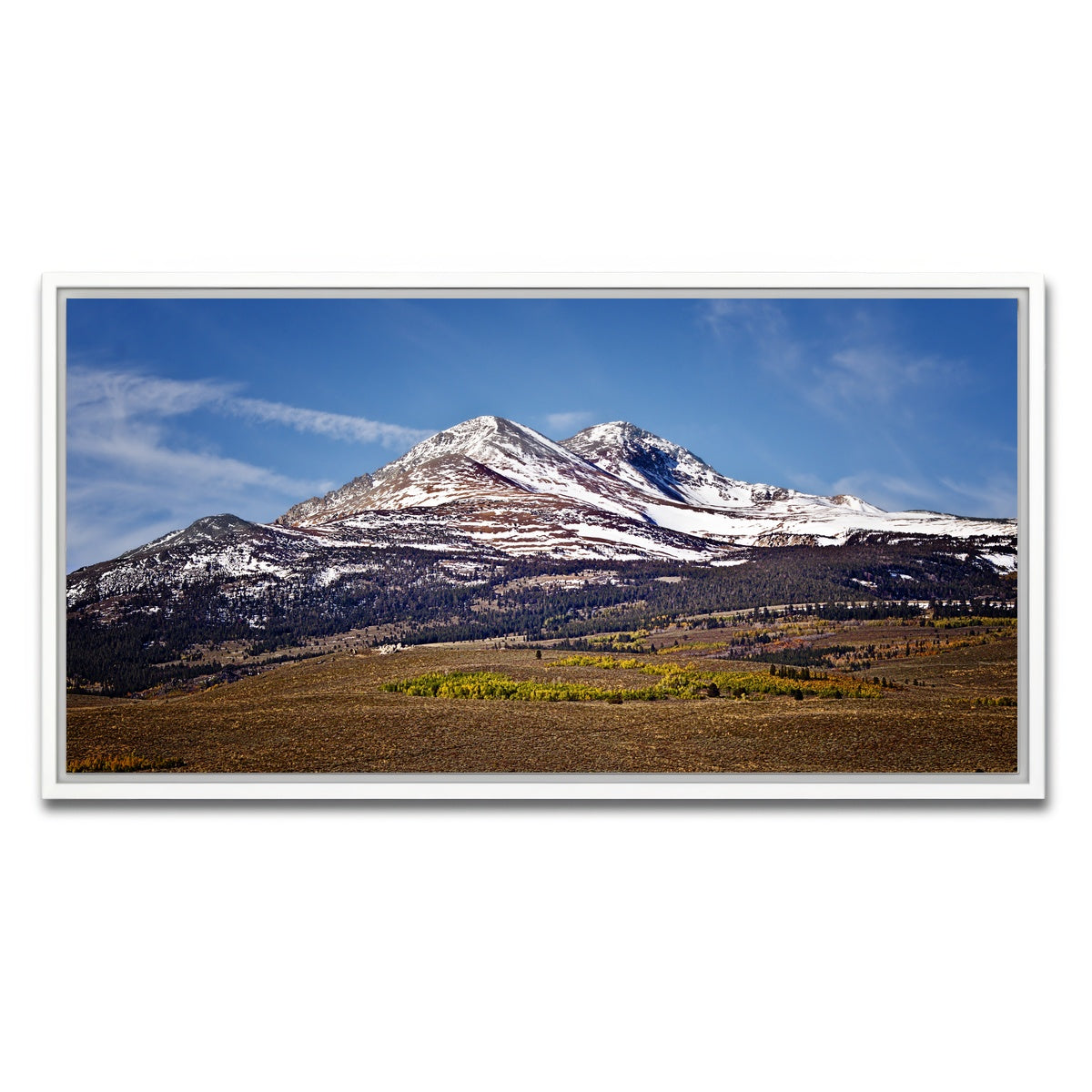 AUTO-MOCKUP WHITE | Sierra Nevada Mountains | 1 Piece | White Framed Canvas | group=2x1