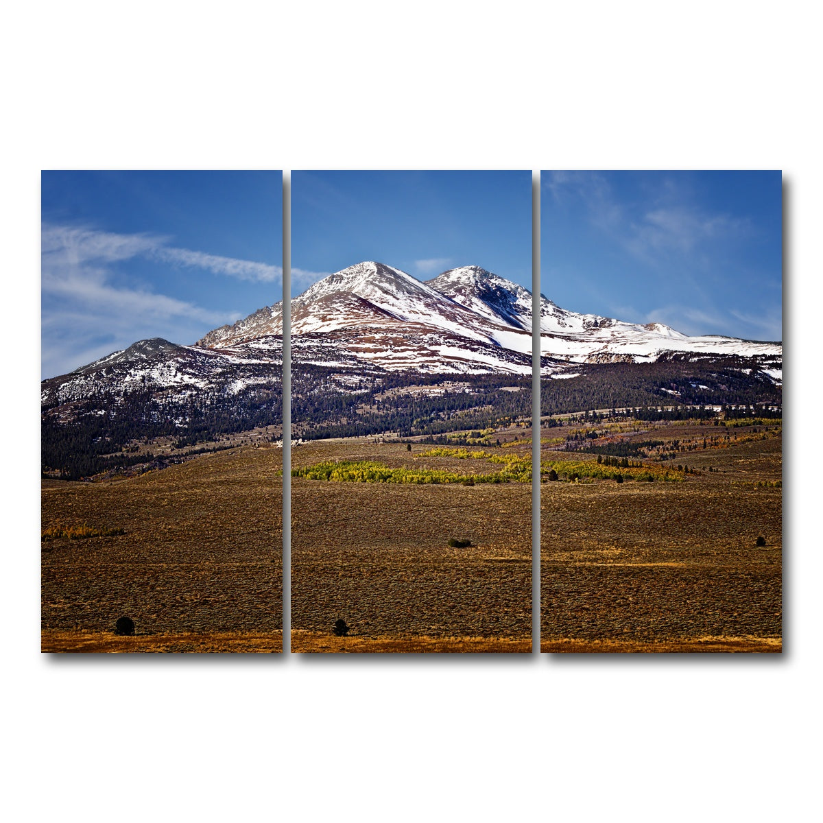 AUTO-MOCKUP WHITE | Sierra Nevada Mountains | 3 Piece | Gallery Wrap Canvas | group=12x24