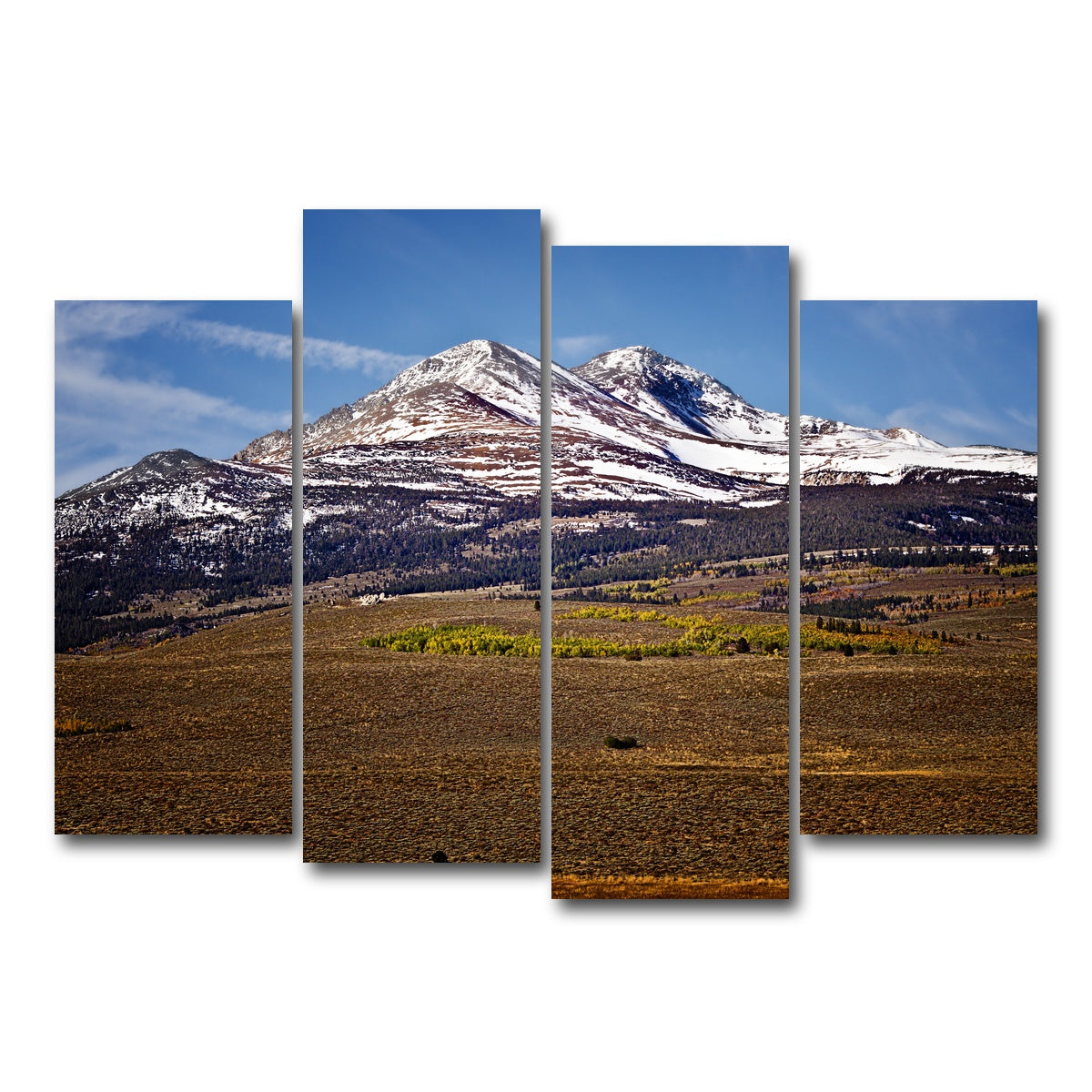 AUTO-MOCKUP WHITE | Sierra Nevada Mountains | 4 Piece | Gallery Wrap Canvas | group=4_normal