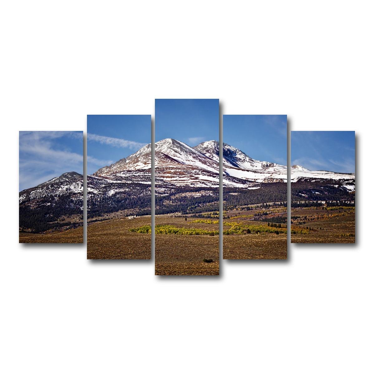 AUTO-MOCKUP WHITE | Sierra Nevada Mountains | 5 Piece | Gallery Wrap Canvas | group=5_normal