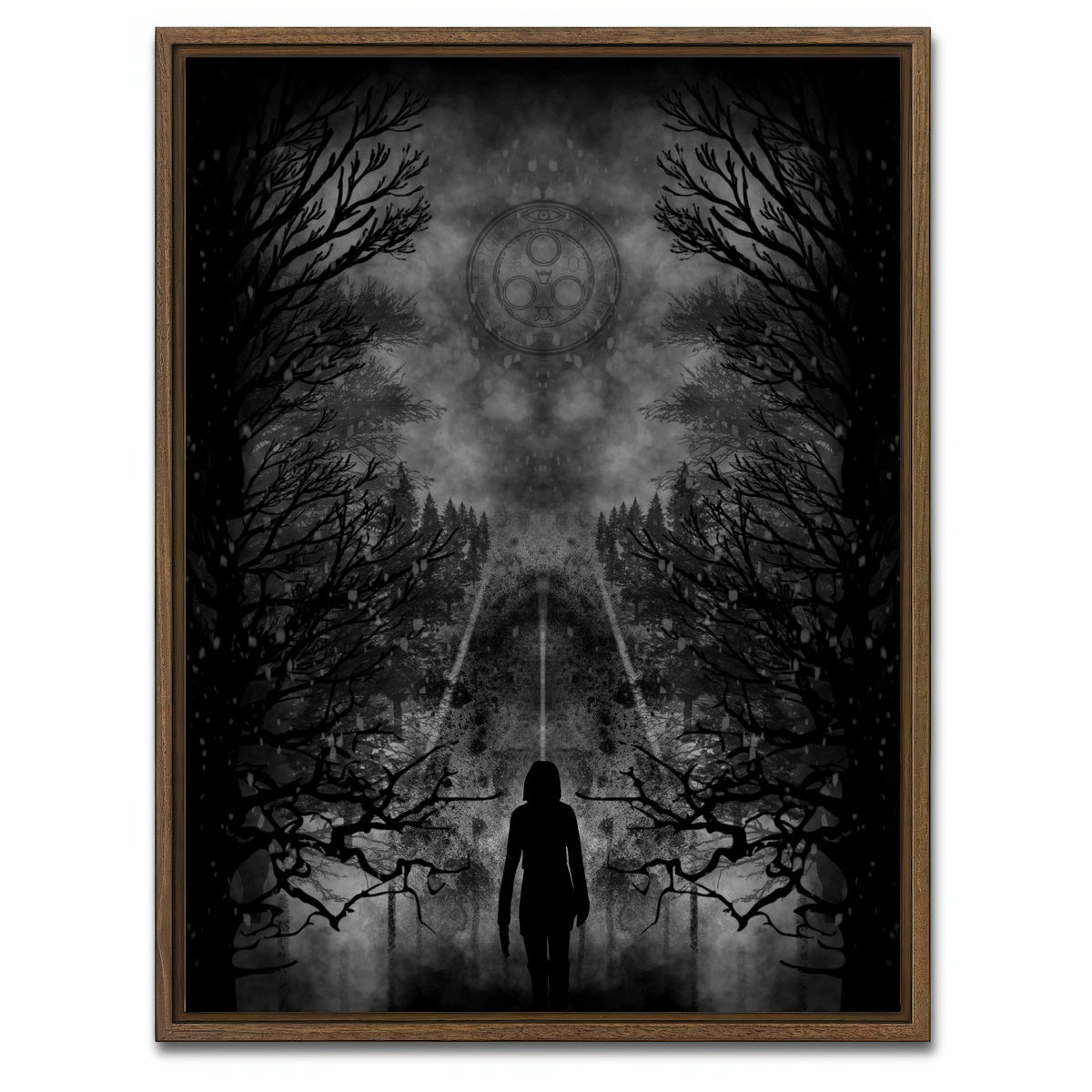 AUTO-MOCKUP WHITE | Silent Hill | 1 Piece | Walnut Framed Canvas | group=3x4