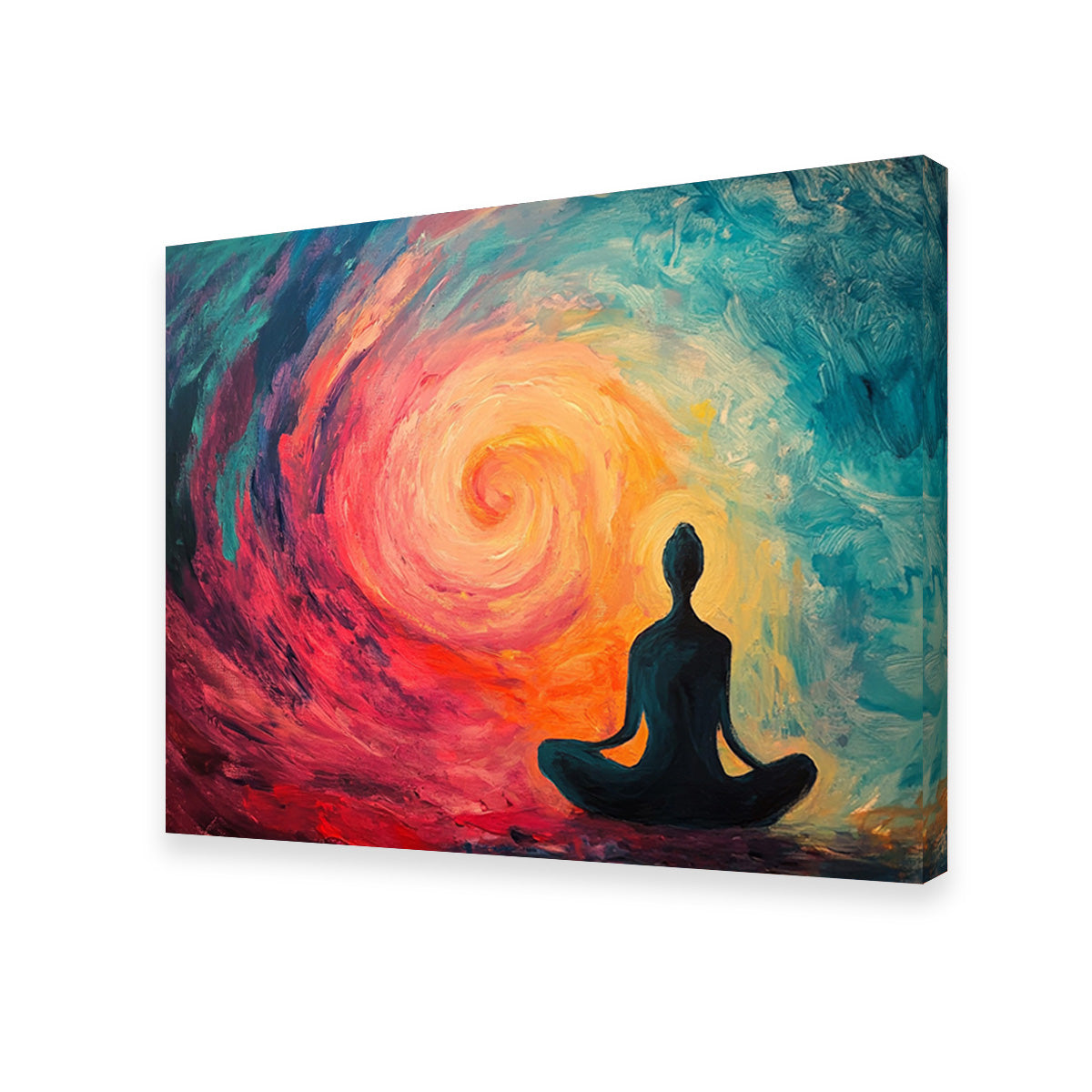 Silhouette Meditating Wall Art