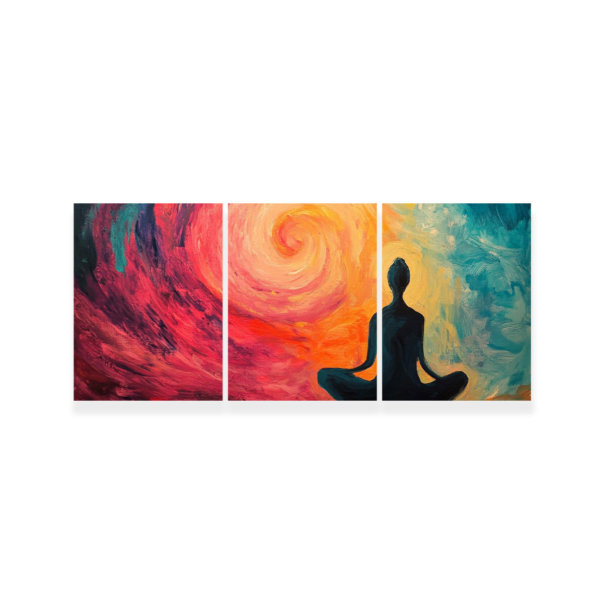 Silhouette Meditating Wall Art