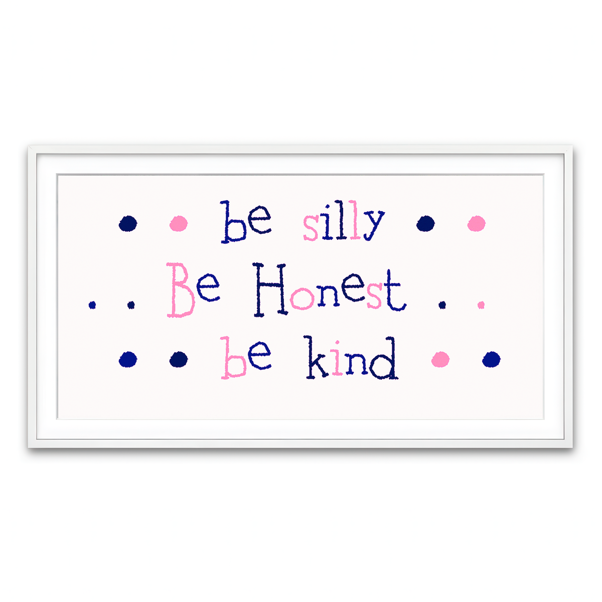 Framed Print 2x1 White