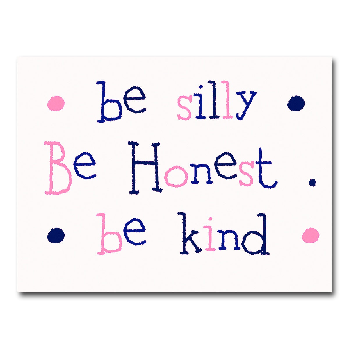 AUTO-MOCKUP WHITE | Silly Honest Kind Kids | 1 Piece | Gallery Wrap Canvas | group=4x3